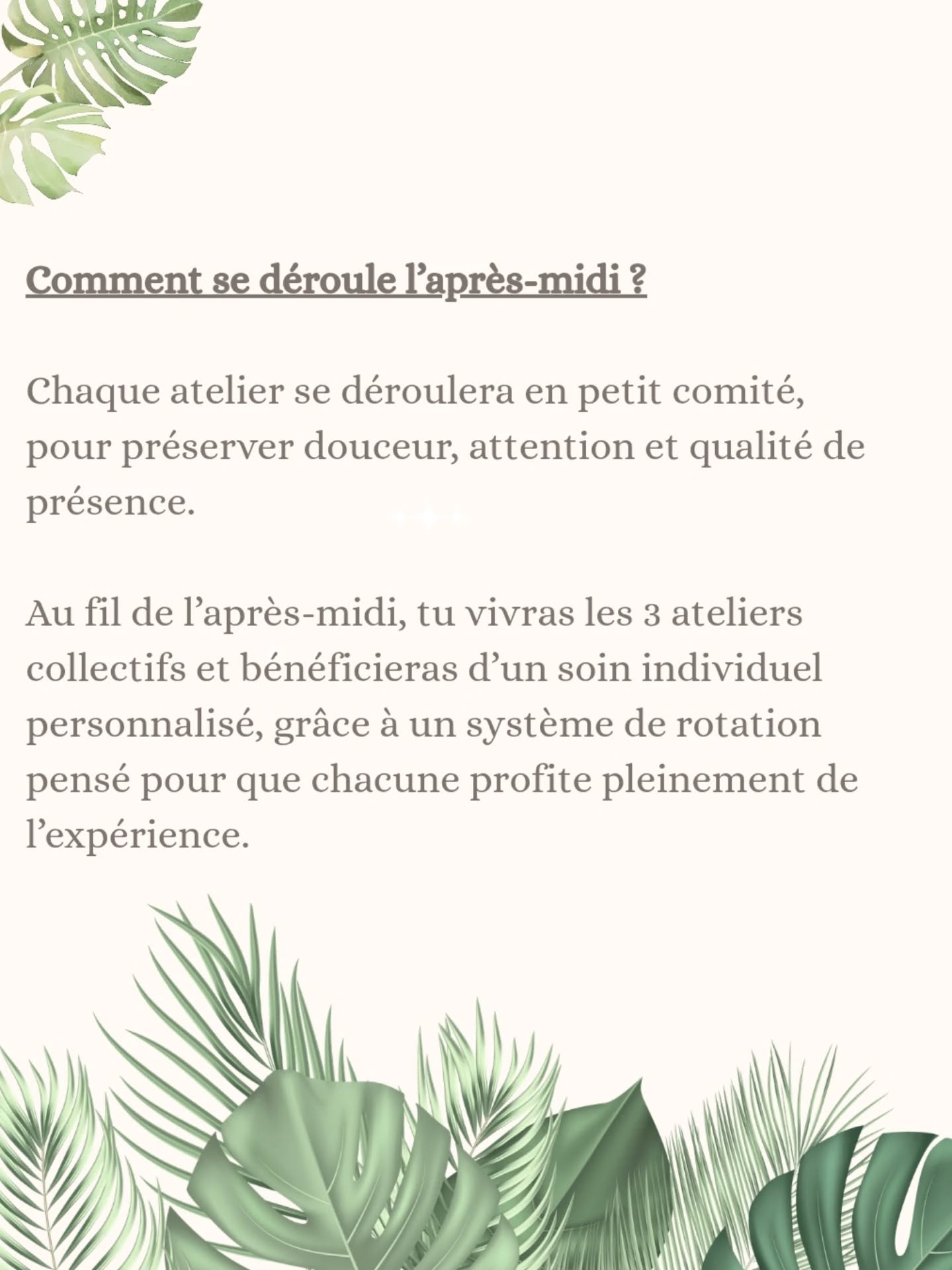 Programmede l'Atelier Bien-Être Femmes du 28 mars 2026